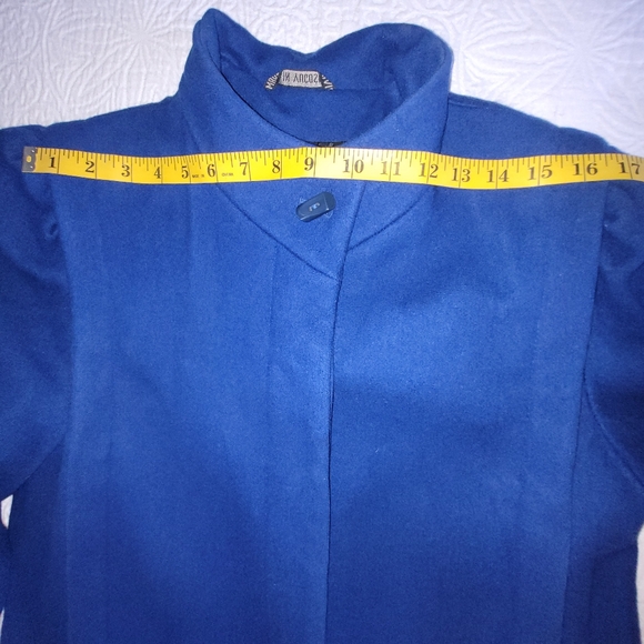 International Scene Royal Blue Wool Pea Coat with Extra Bottom  Size 11/12 - Picture 9 of 11